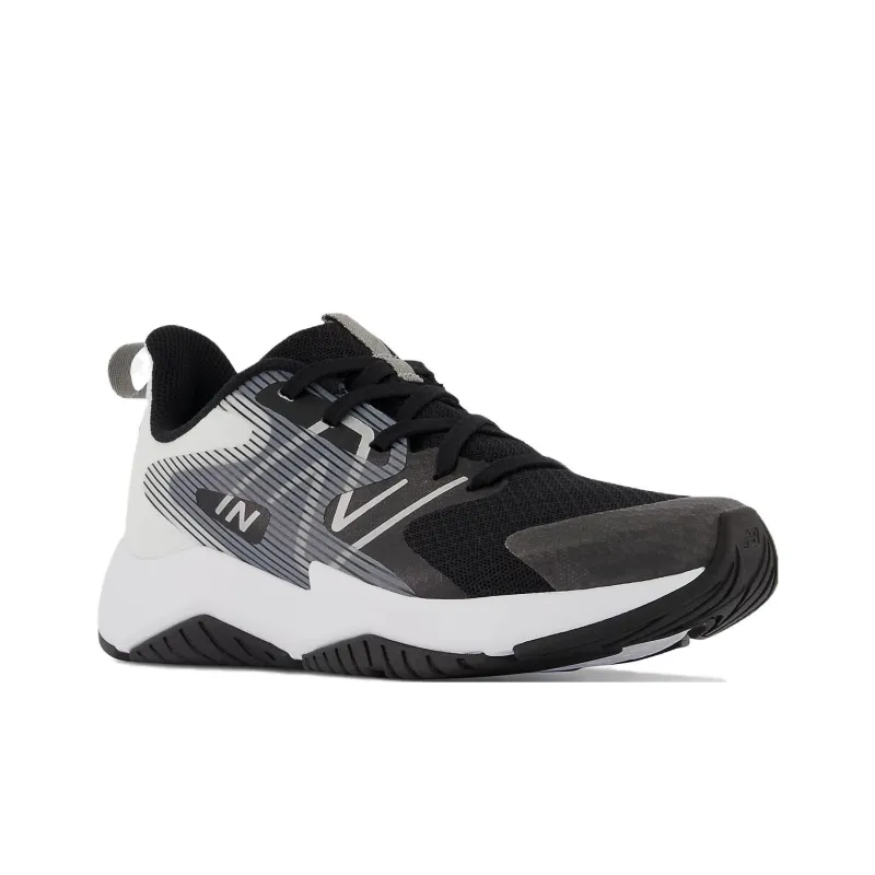 New Balance NB Rave Run Series Slip Resistant Cushioning Low Top Kids' Running Shoes Black White Teenagers-2