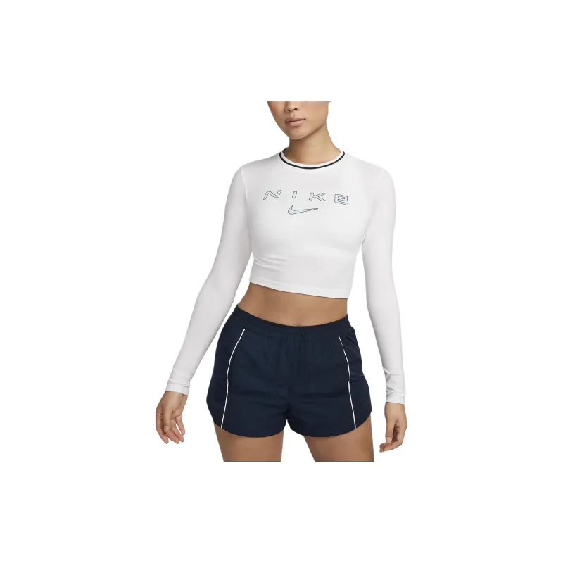 Nike Sportswear Chill Knit Crop Tops Women's White-4