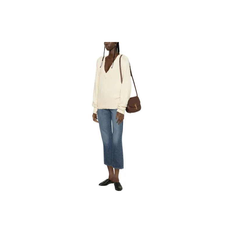TOTEME V neck Textured Jumper-1