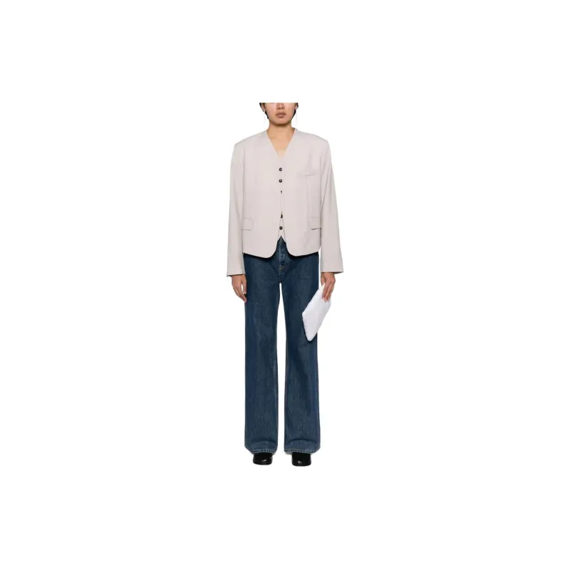 LOW CLASSIC V-neck Wool Vest And Blazer Set-1