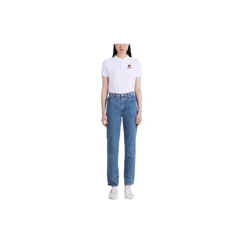 KENZO Logo Patch Straight Leg Jeans-2
