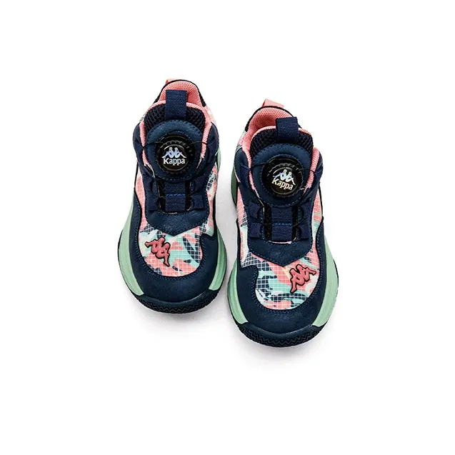 KAPPA KIDS Wear resistant, Non slip And Breathable Low Top Children's Basketball Shoes Blue Pink Kids'-3