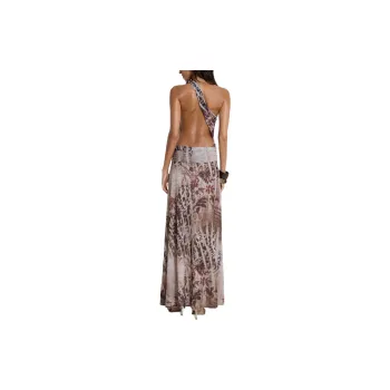 Jaded London Valentina Asymmetric Cut Out Maxi Slip Dress Women's Multi/Multicolor