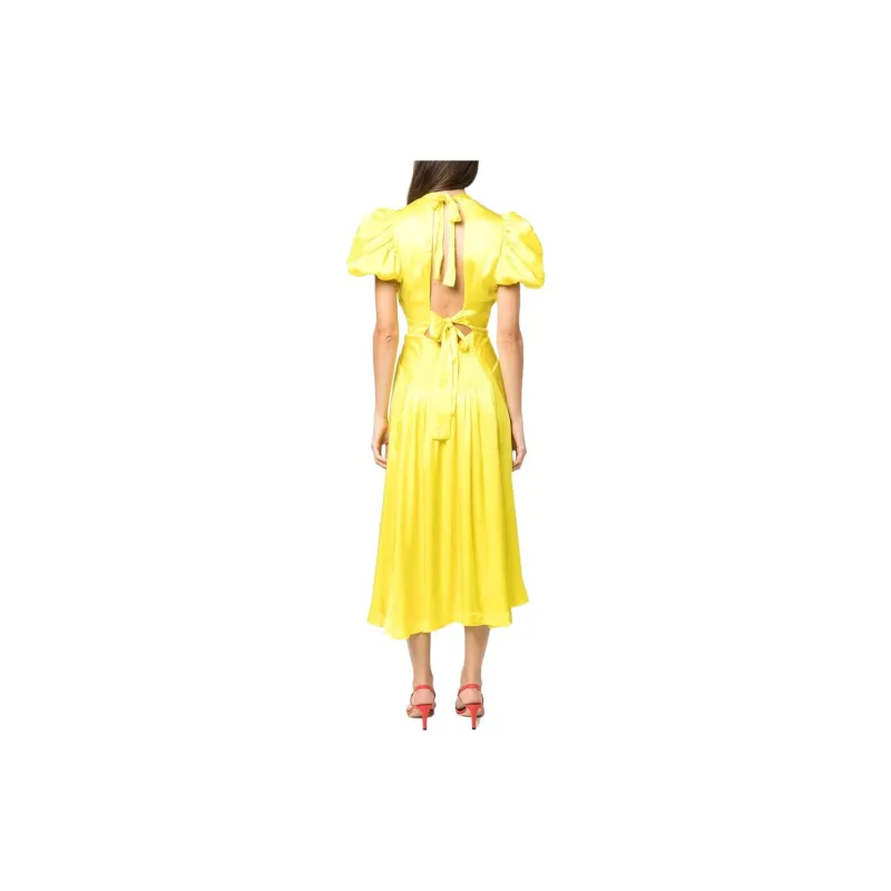 Rotate Short-Sleeved Dresses Women's Yellow-2