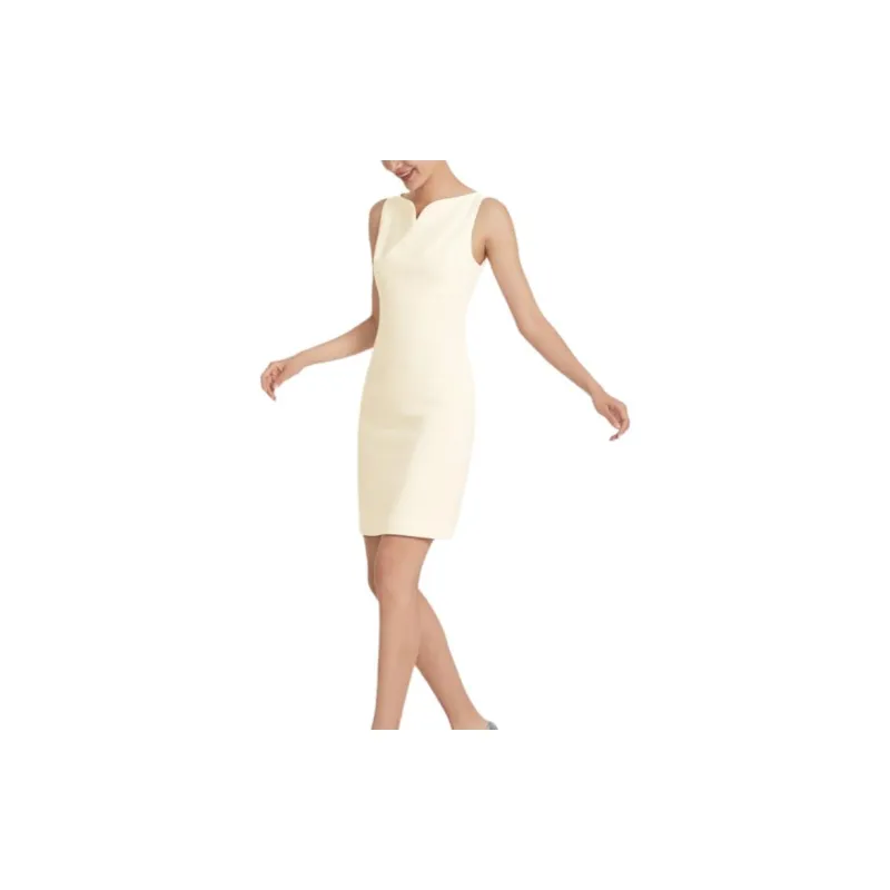 THEORY Sleeveless Dress Women's Ecru-4