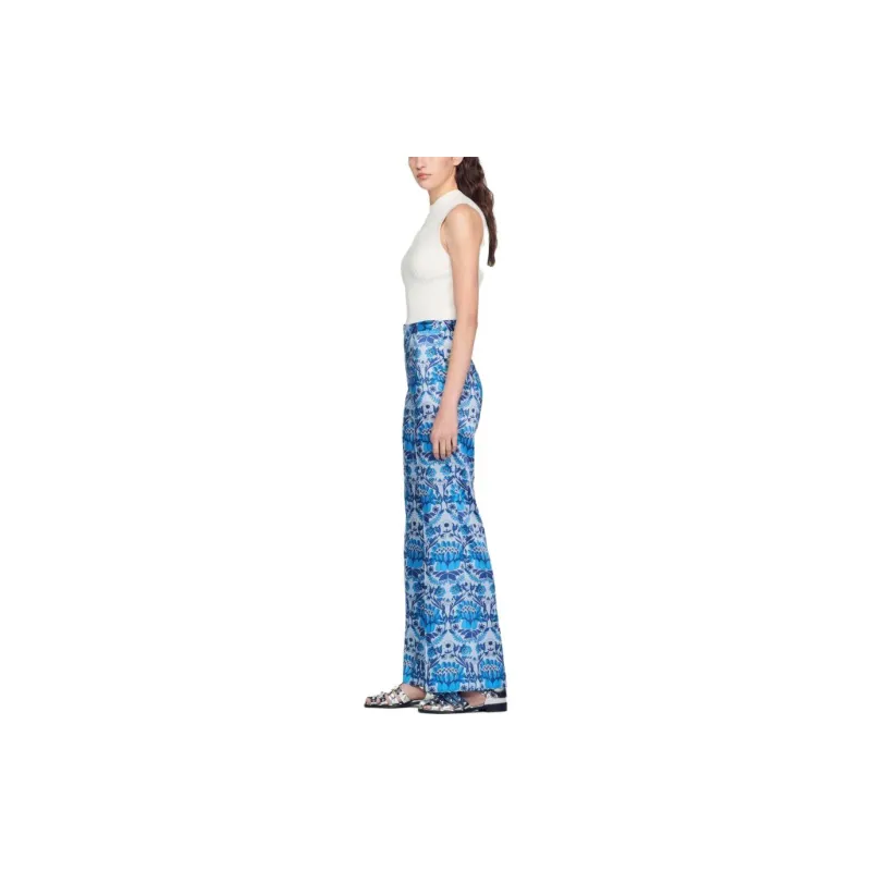 Sandro Casual Pants Women's Blue-2
