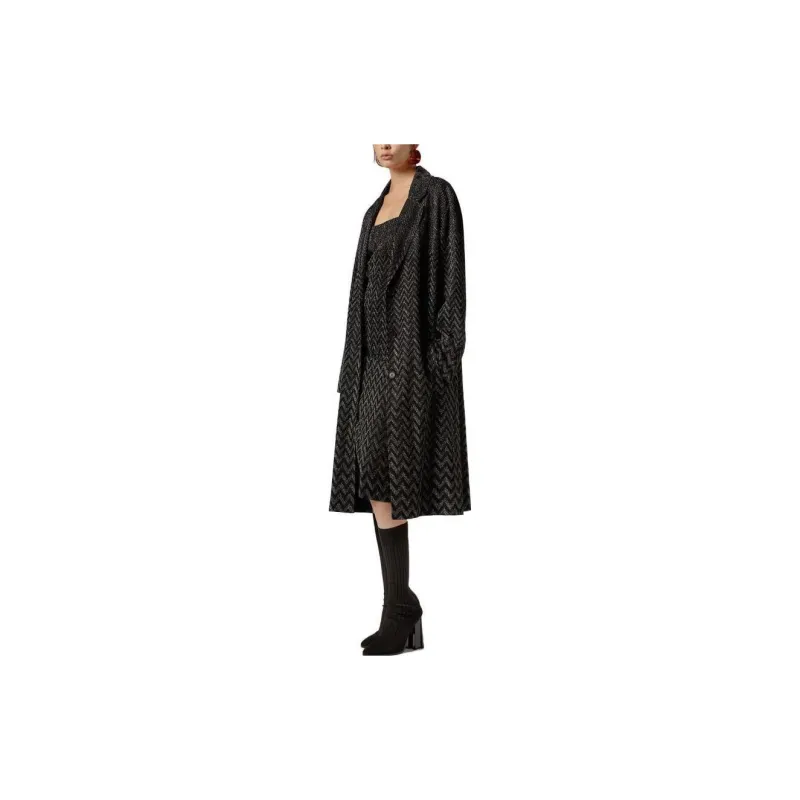 MISSONI Zigzag Long-Sleeved Knitted Coat-3