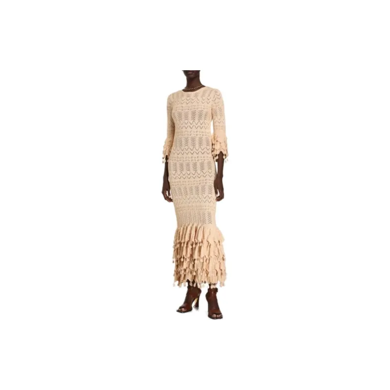 Zimmermann Long-Sleeved Dresses Women's Cream-1