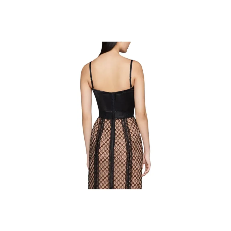 GUCCI Gg Mesh Corset Top-3