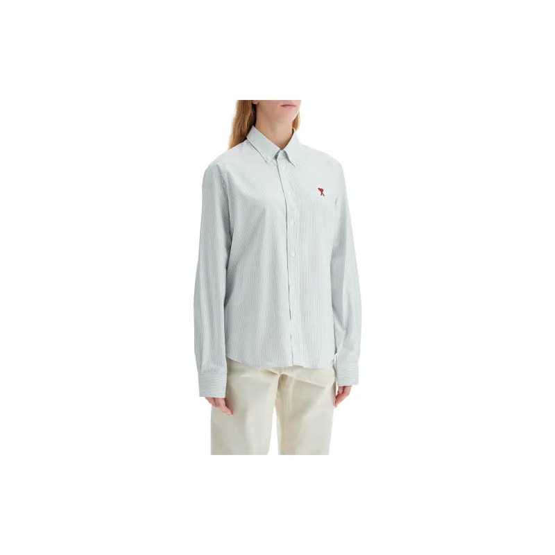 AMIPARIS Paris Ami De Coeur Buttoned Striped Shirt-1