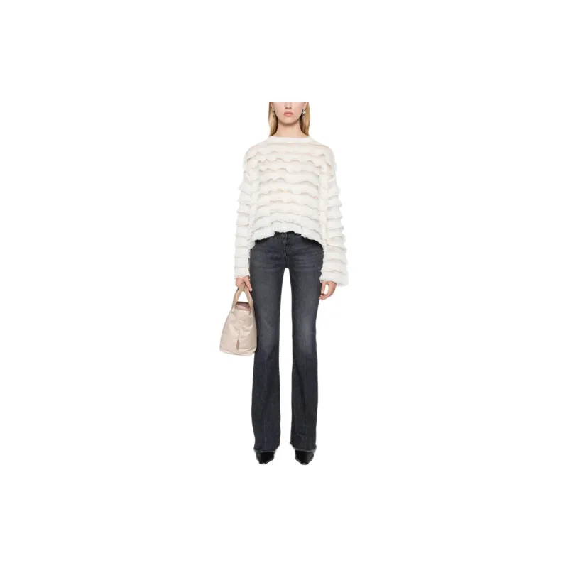 PINKO Flora Faded Effect Flared Jeans-1