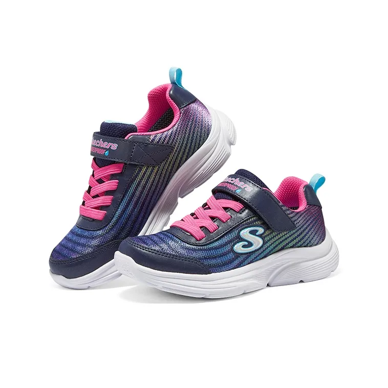 Skechers Girls Cushioning, Wear Resistant Low Top Kids' Running Shoes Marine Blue Multicolor Teenagers-2