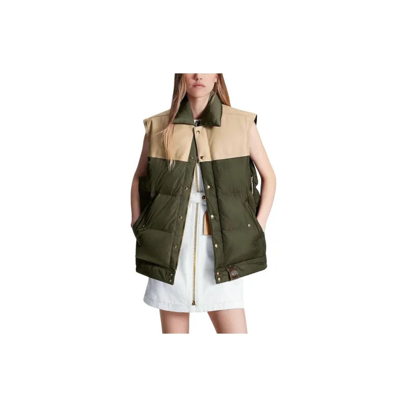 LOUIS VUITTON Leather Accent Sleeveless Puffer Jacket-1