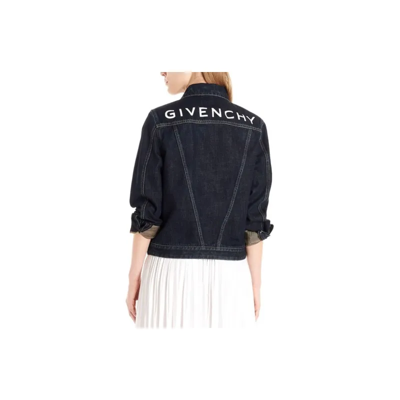 Givenchy Denim Jackets Women's Black-4