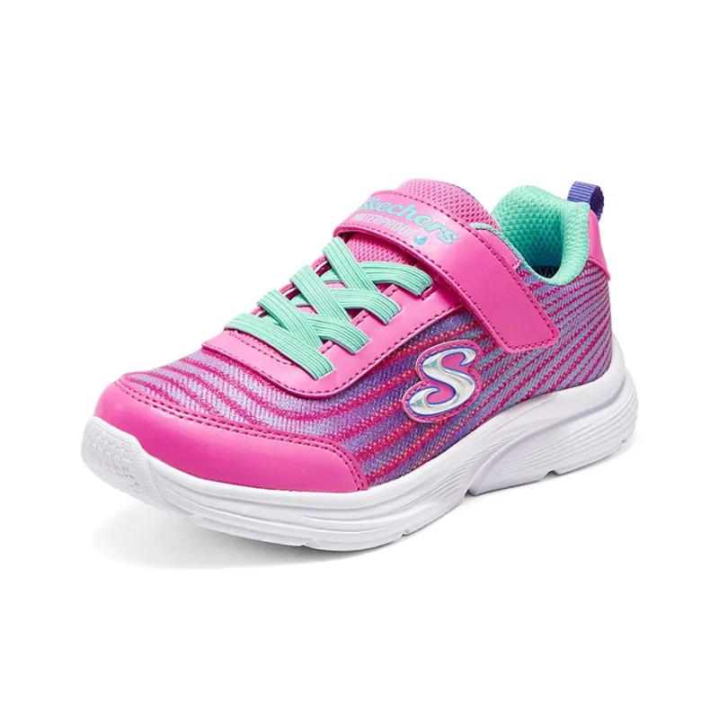 Skechers Girls Cushioning, Wear Resistant Low Top Kids' Running Shoes Peach Red Multicolor Teenagers-2