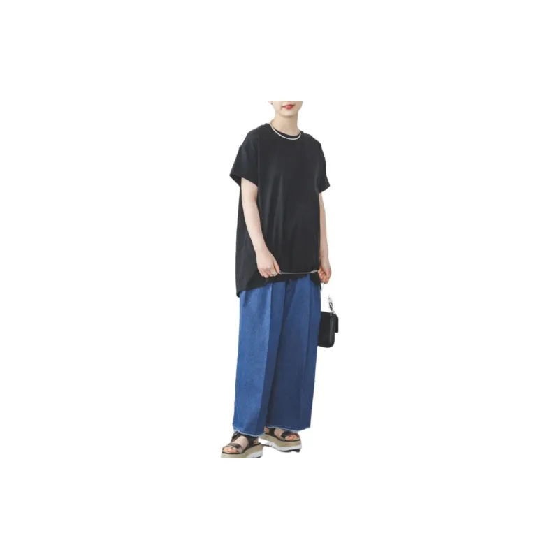 Beams T Shirts Women's Black-1