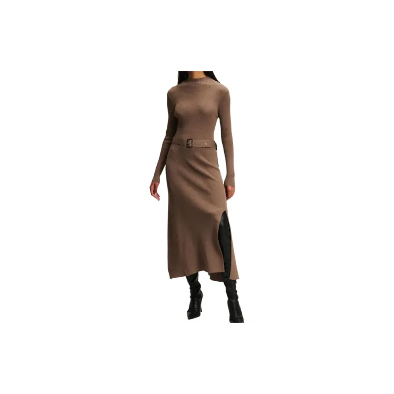 KARL LAGERFELD / Karl Lagerfeld Jeans Belted Knitted Dress-2