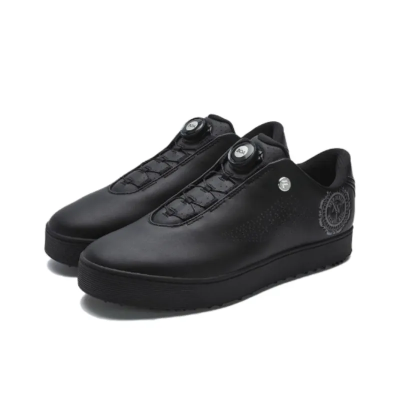 FILA ICONA Anti Slip Wear Resistant Low Top Skateboard Shoes Men's Black-1