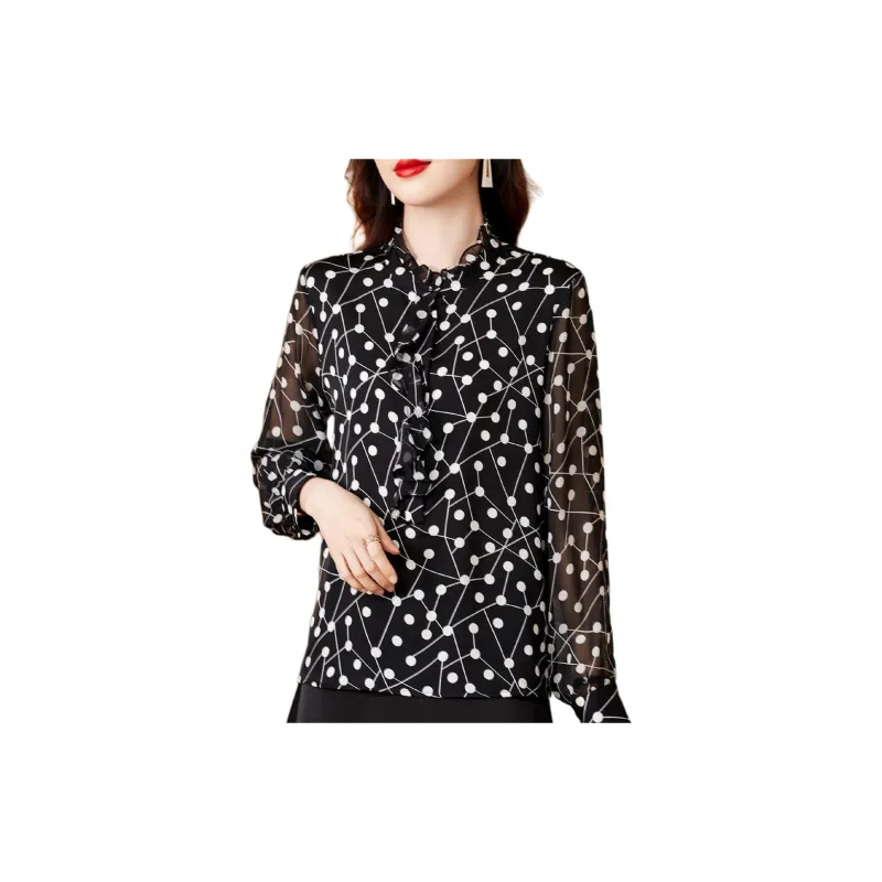 Yi Mengyuan Silk Shirt Women's Polka Dot-2