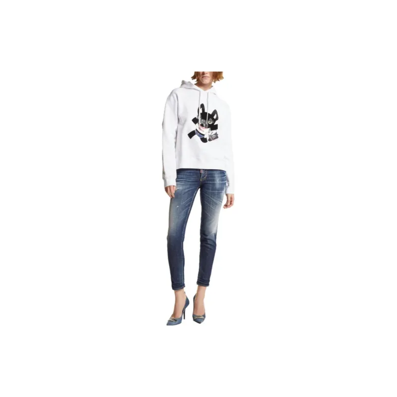 DSQUARED 2 Drawstring Graphic Printed Hoodie-2