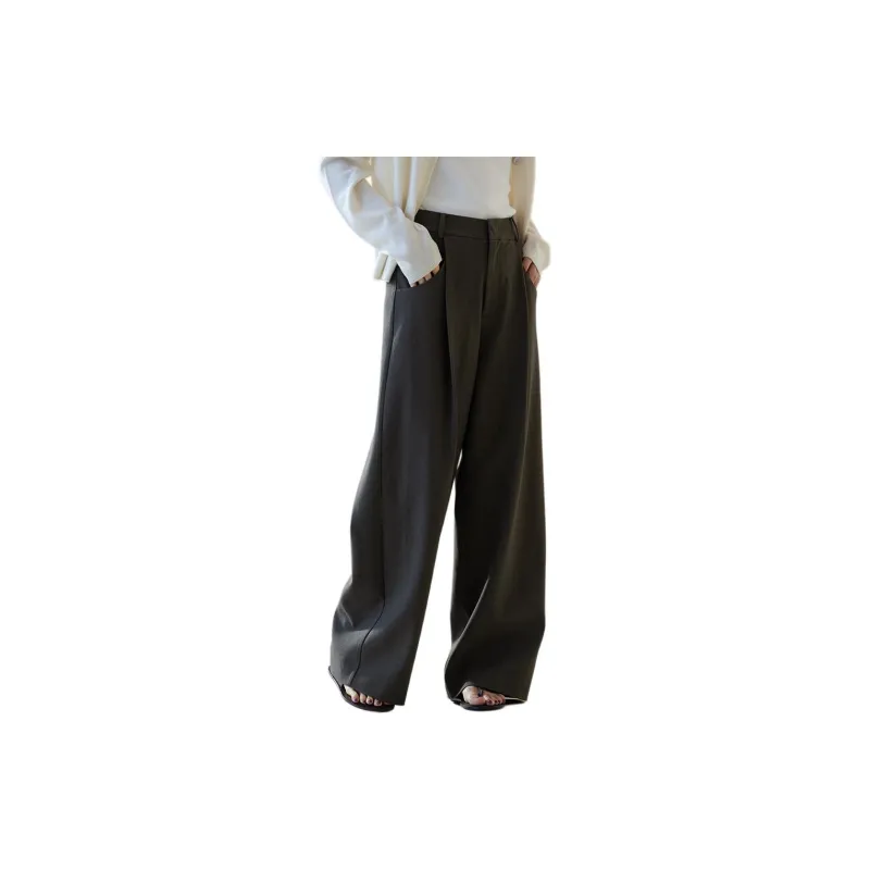 Hacikis Suit Trouser Women's Milk Cheese Brown-2