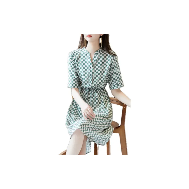 Dme Short Sleeved Dresses Women's Algae Green-2