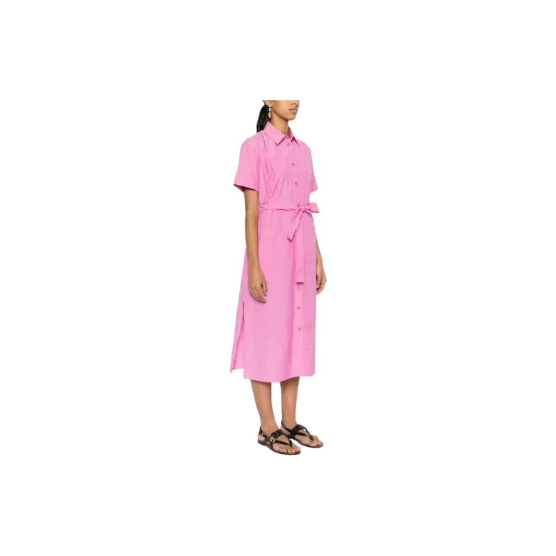 PESERICO Beaded Belted Shirt Dress-3