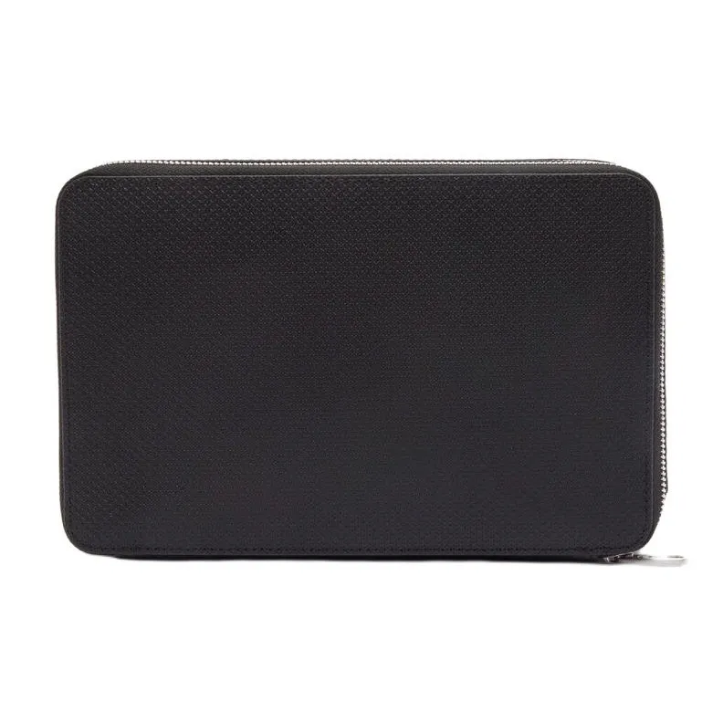 LACOSTE Leather Clutch Men's Black-2