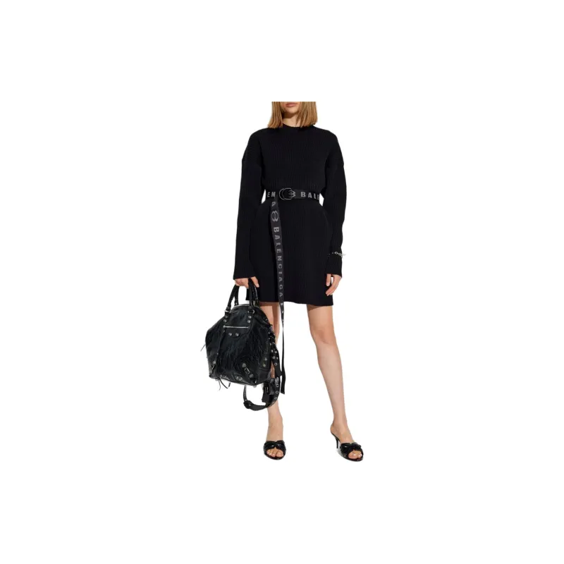 Balenciaga Hourglass Striped Dress-1