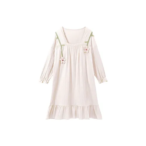 OUSHIBO Nightgown Women's Apricot