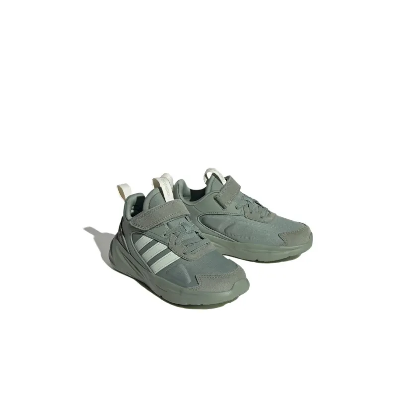 Adidas Neo Ozelle Breathable Anti Kick Low Top Kids' Running Shoes Gray Green Kids'-2