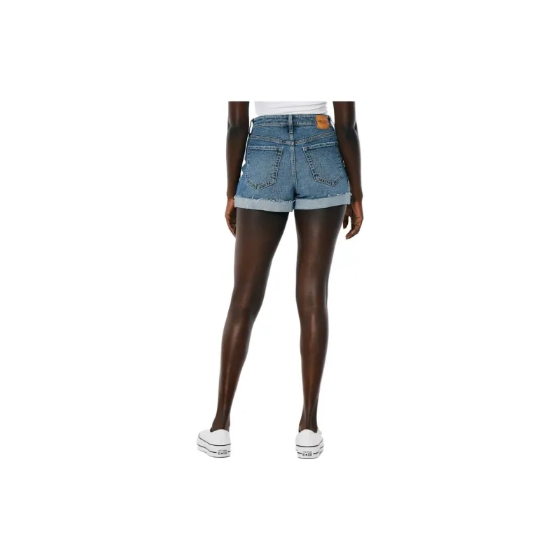 Hollister Denim Shorts Women's Torn Medium Washed-2