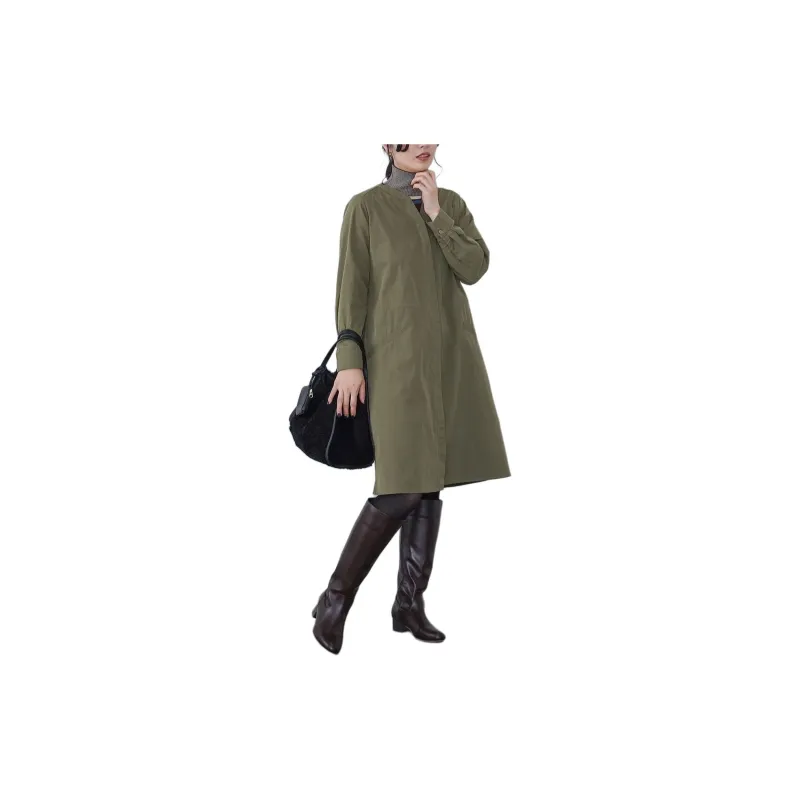 Beams Jackets & Coats Women's Olive Green-3