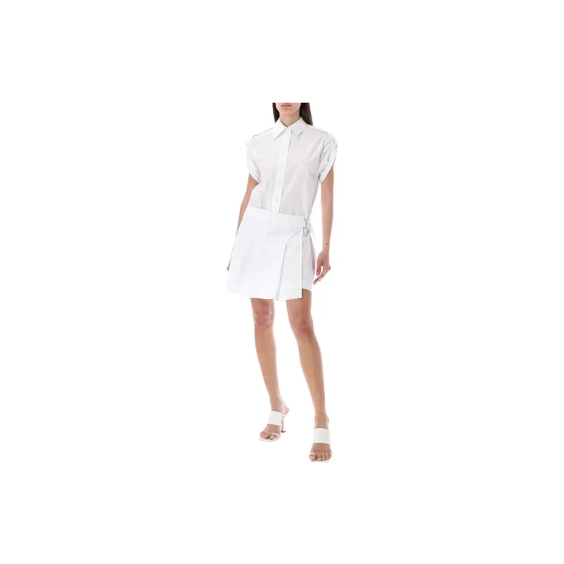 Helmut Lang Short-Sleeved Dresses Women's White-1