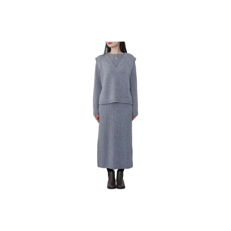 Beams FW23 Skirt Set Women's Light Gray-1