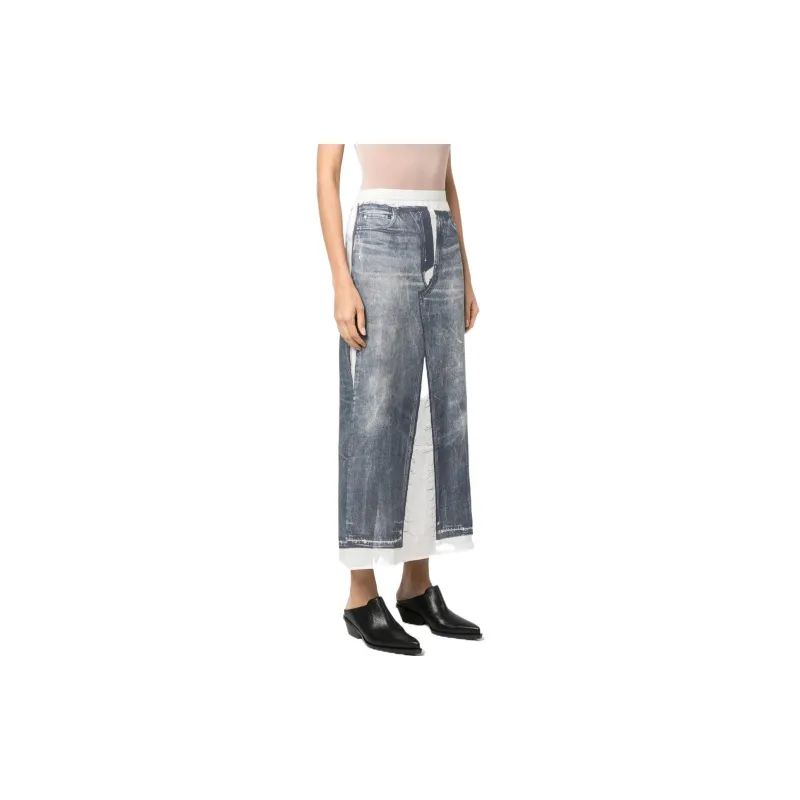 Acne Studios Denim Long Skirts Women's Blue-3