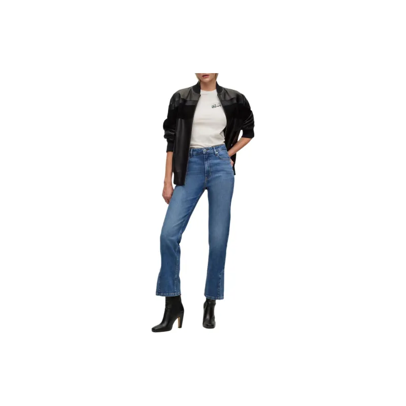 HUGO BOSS High-Waisted Jeans Comfort-Stretch Denim Jeans Women's Blue-2