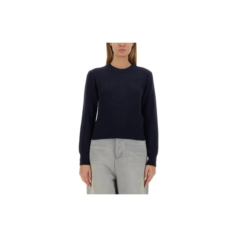 Ami Paris Long Sleeved Crewneck Knitted Jumper-4