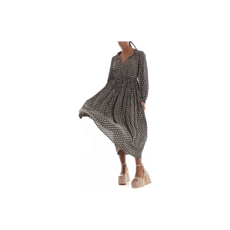 HUGO BOSS Long Sleeved Dresses Women's Black-2