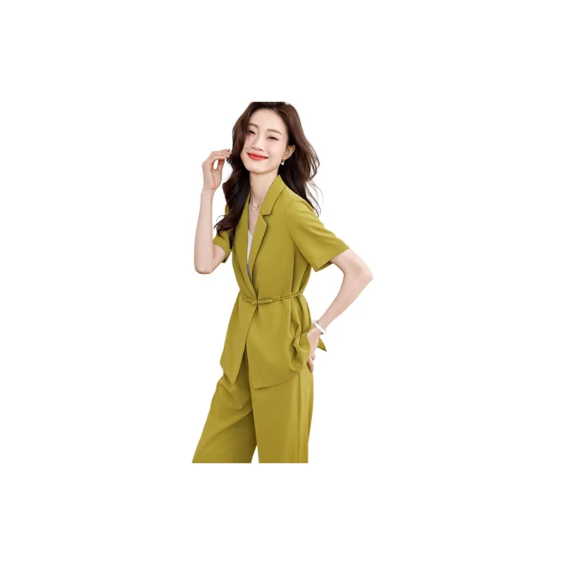 Mo Han Yi Mei Casual Suit Women's Green-1