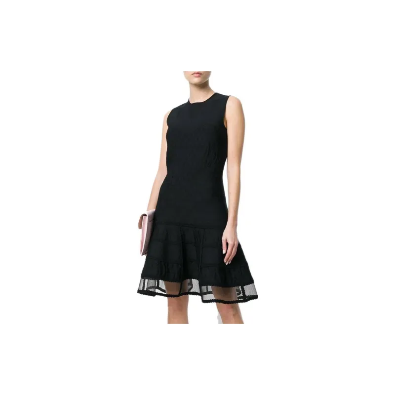 Alexander McQueen Sleeveless Dresses Women's Black-1