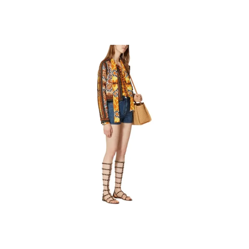 Valentino Giacca Maglia Jacket 'Nero/Arancio Oro'-1