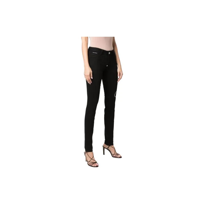 PHILIPP PLEIN Logo embellished High waisted Skinny Jeans-3