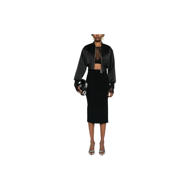 VERSACE JEANS COUTURE Decorative button Midi Skirt-2