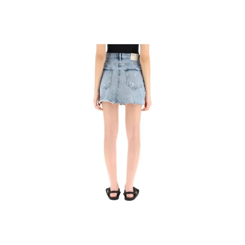 AGOLDE Denim Short Skirts Women's Denim Blue-2