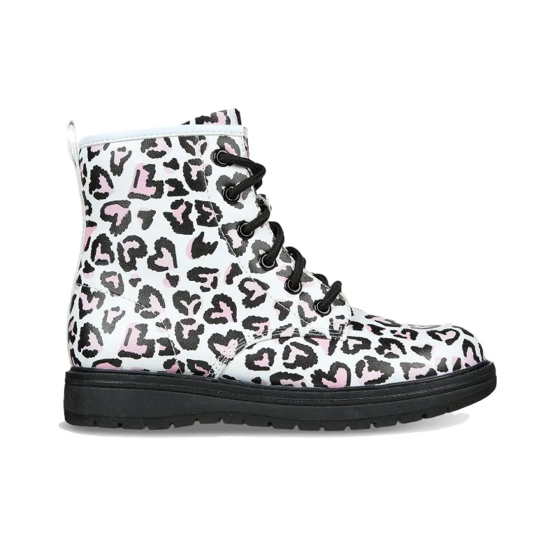 Skechers Gravlen Totally Wild Cushioning, Wear Resistant Kids' Boots Black White Pink Teenagers-1