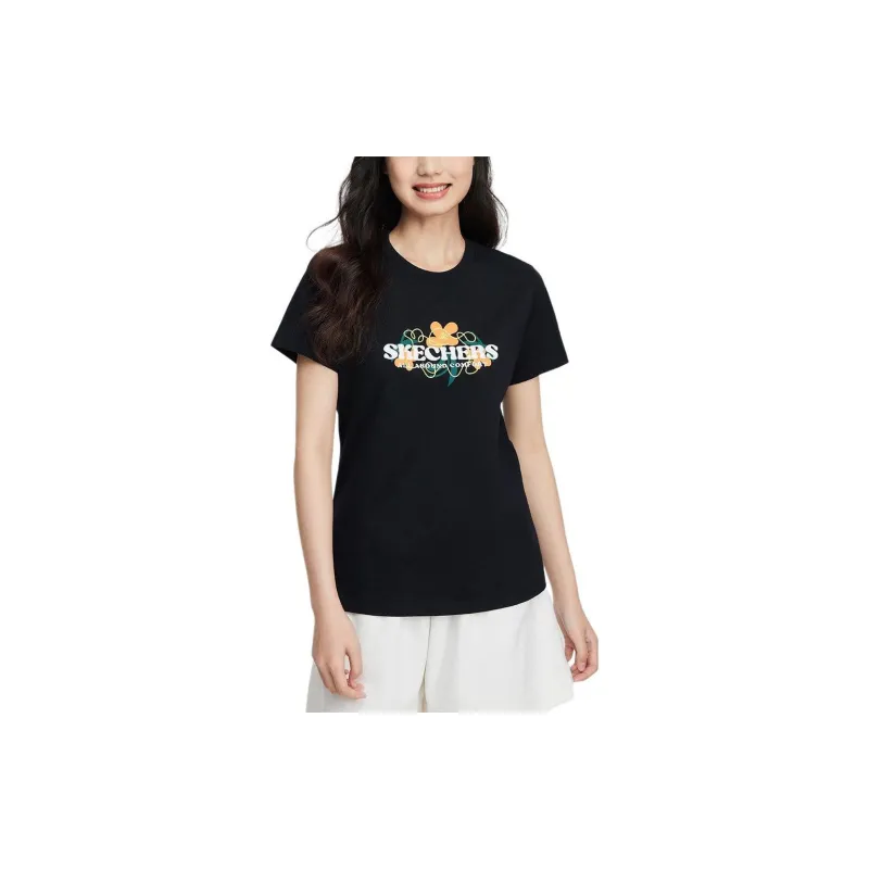 Skechers T Shirt Women's Carbon Black-2