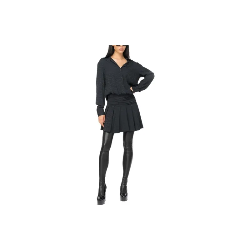 PINKO Arzach Logo jacquard Shirtdress-2