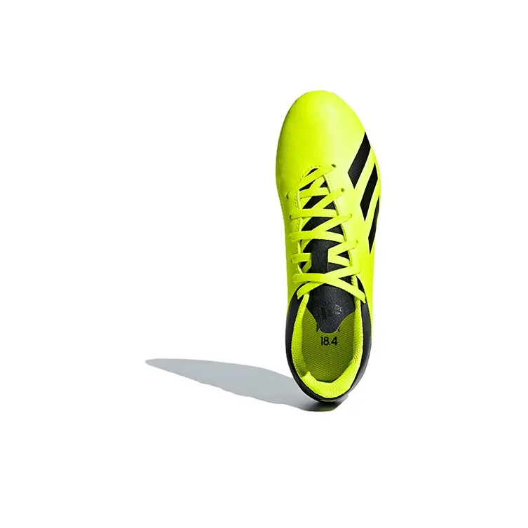 Adidas X 18.4 Low Top Kids' Soccer Shoes Yellow Black White Teenagers-3