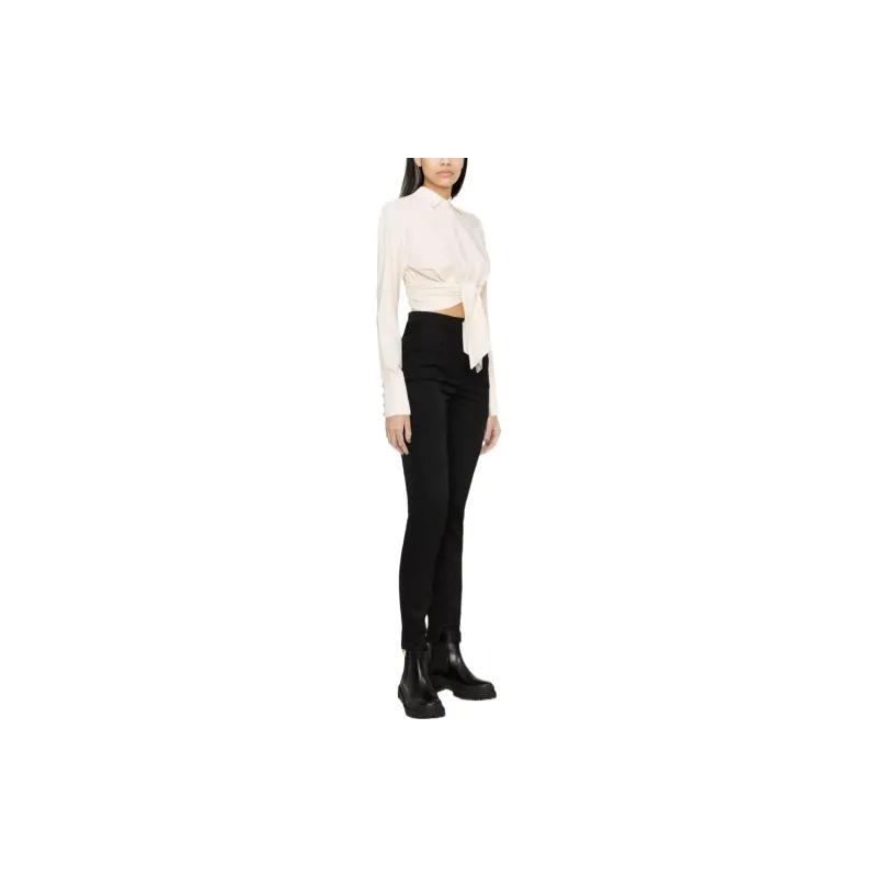 BALMAIN High Waist Slim Fit Trousers-3